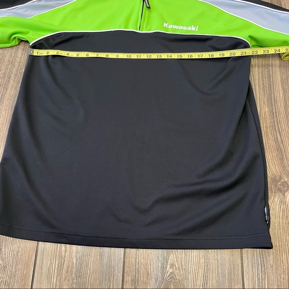 Kawasaki Shirt XL Zip Up Pullover Green Black - Picture 4 of 8